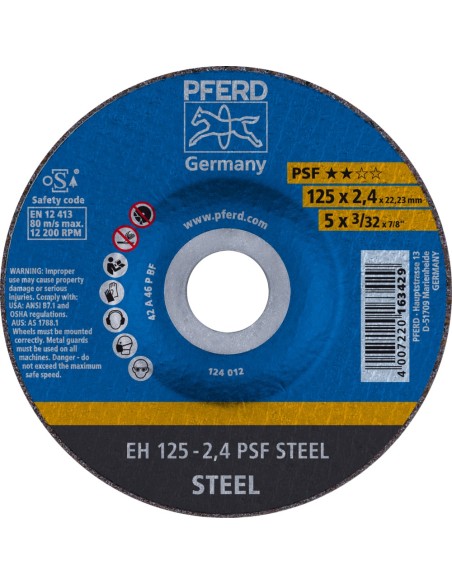 DISCO DE CORTE PSF STEEL PARA ACERO